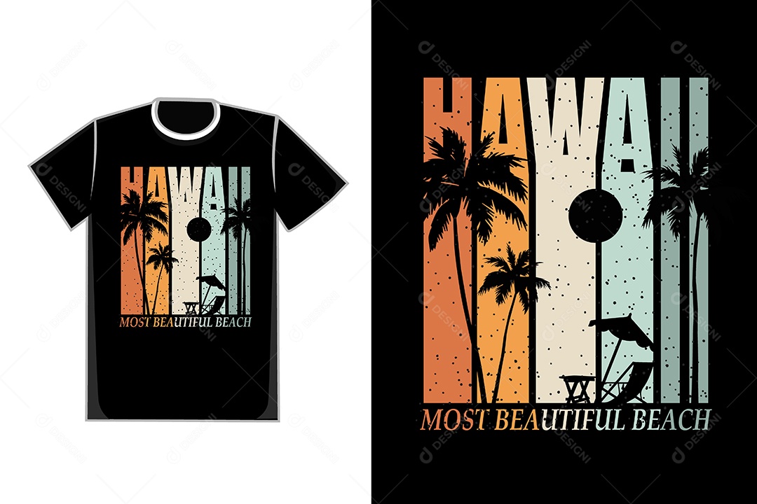 Modelo de Estampa de Camiseta Ilustração Vetor EPS