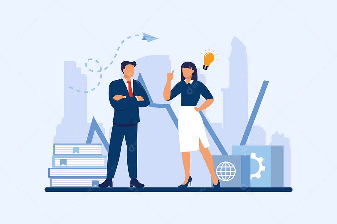 Conceito de Gestão de Negócios Vetor EPS