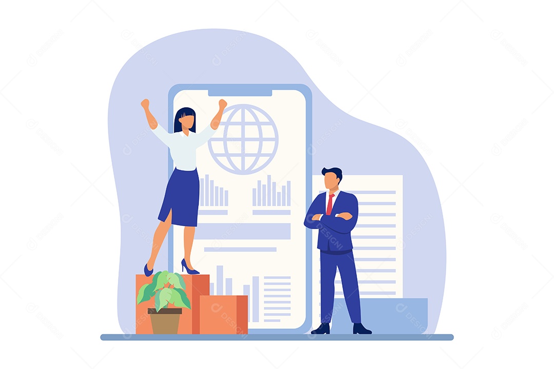 Conceito de Gestão de Negócios Vetor EPS