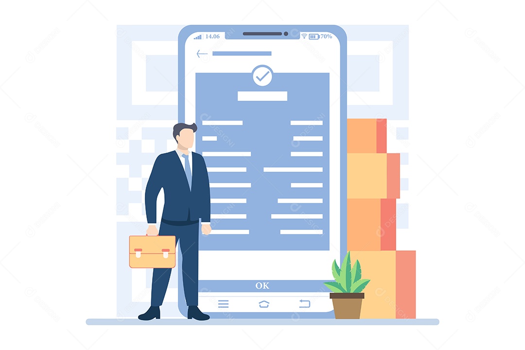 Conceito de Gestão de Negócios Vetor EPS