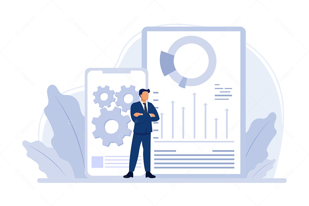 Conceito de Gestão de Negócios Vetor EPS