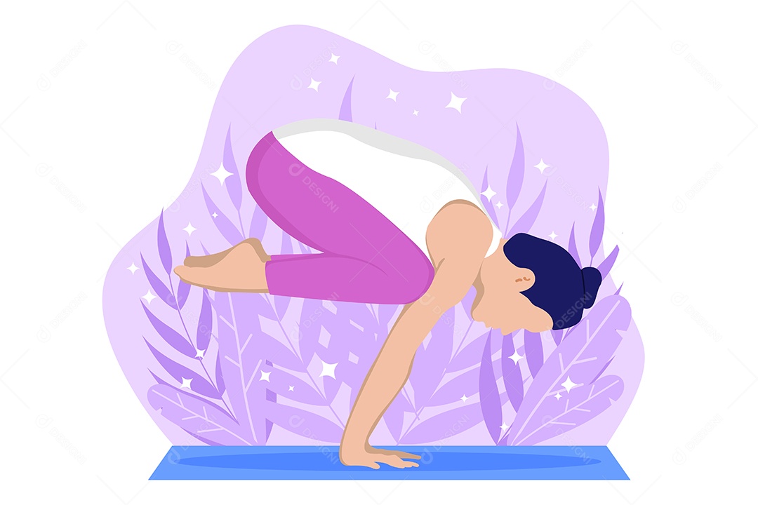 Conceito de Yoga Ilustração Vetor EPS