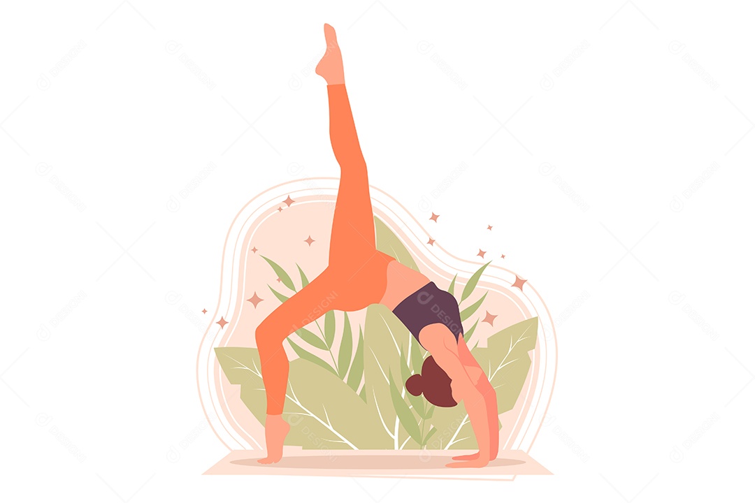 Conceito de Yoga Ilustração Vetor EPS