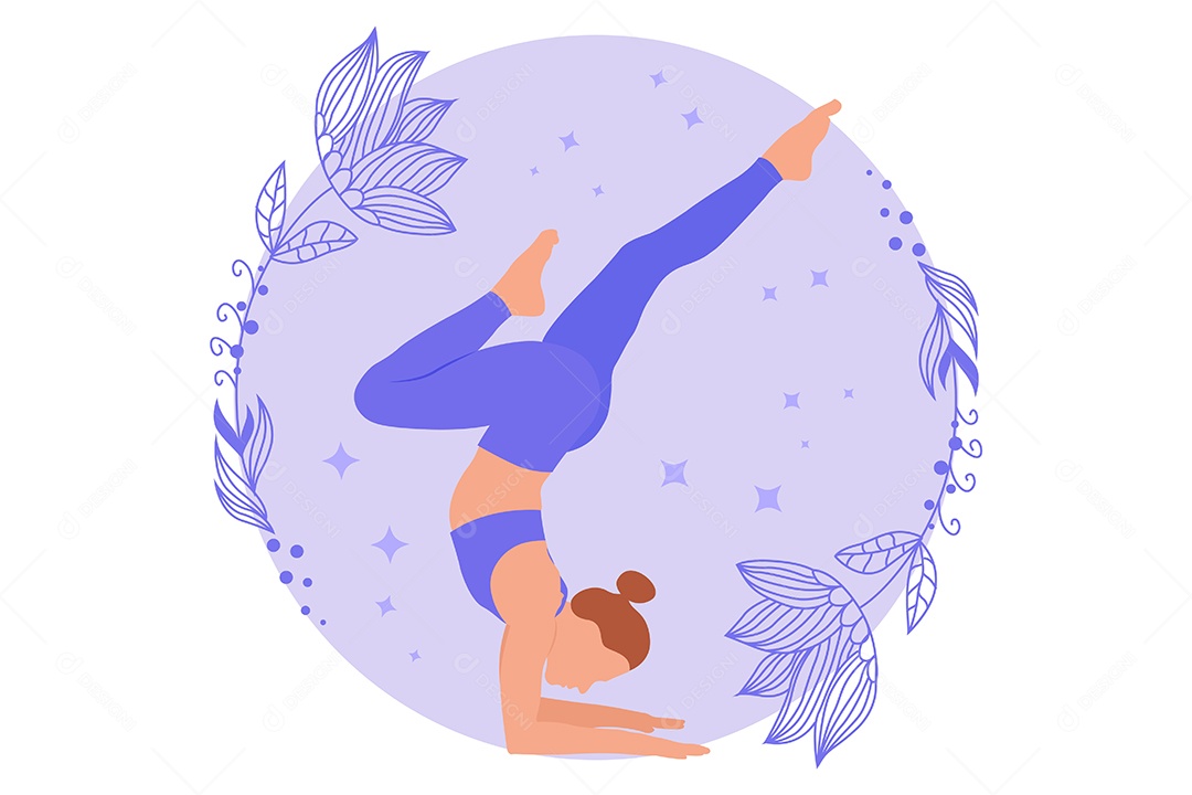 Conceito de Yoga Ilustração Vetor EPS