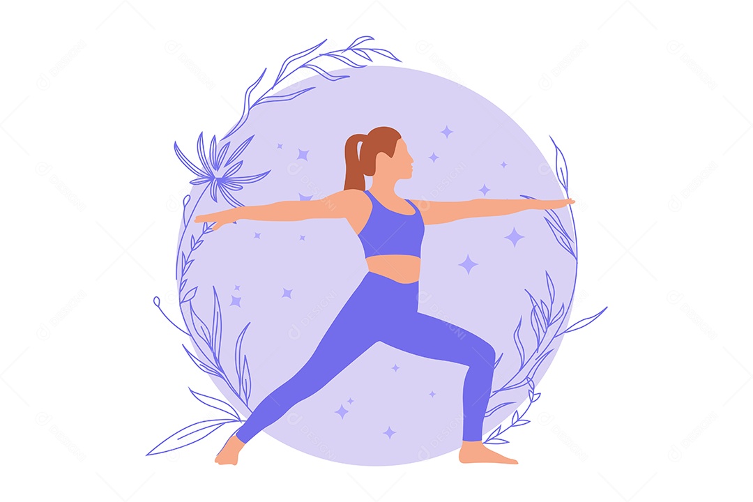 Conceito de Yoga Ilustração Vetor EPS