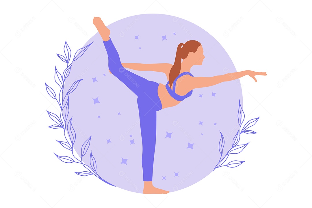 Conceito de Yoga Ilustração Vetor EPS