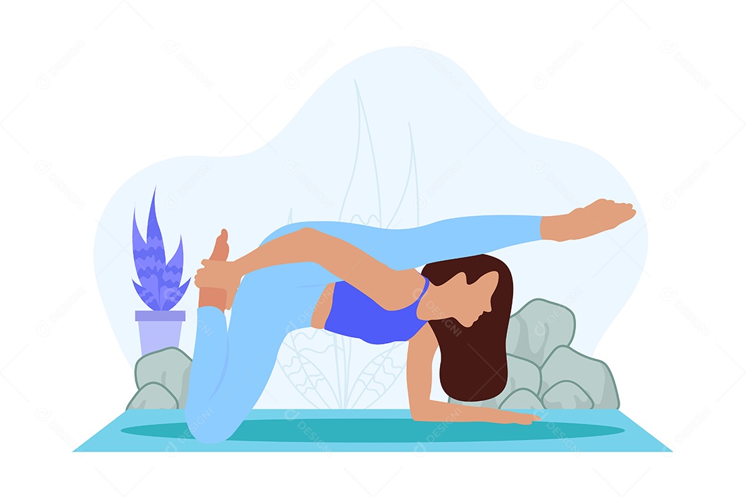 Conceito de Yoga Ilustração Vetor EPS