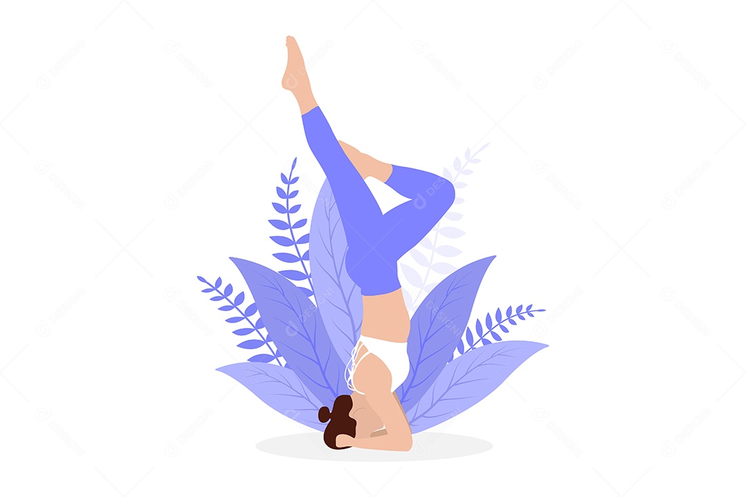 Conceito de Yoga Ilustração Vetor EPS