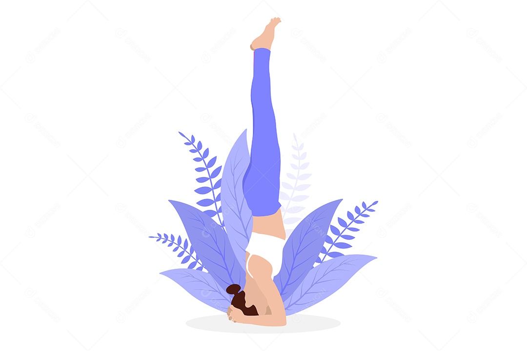 Conceito de Yoga Ilustração Vetor EPS