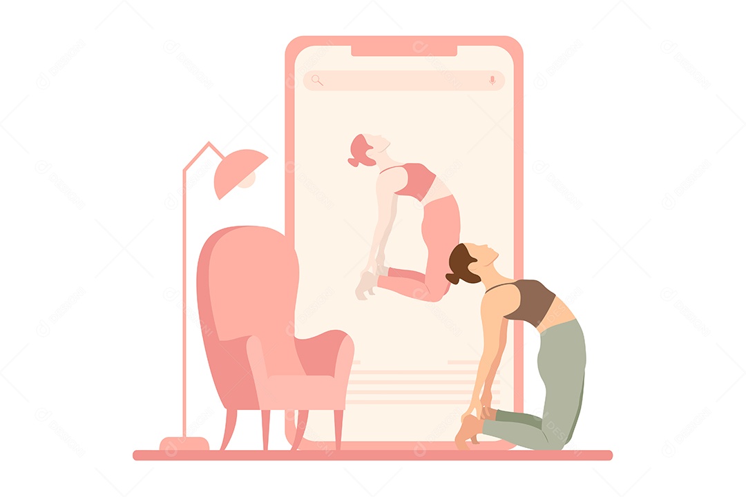 Conceito de Yoga Ilustração Vetor EPS