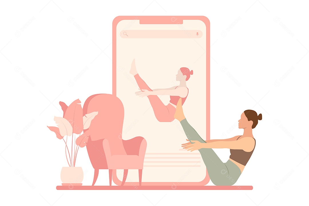 Conceito de Yoga Ilustração Vetor EPS