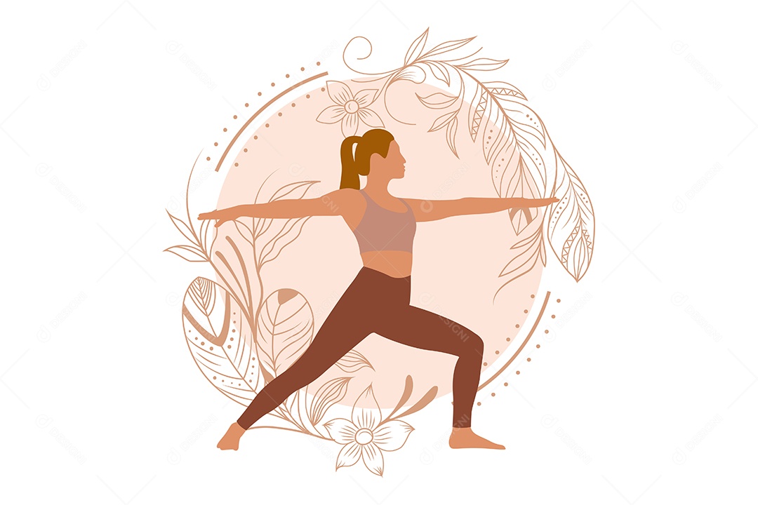 Conceito de Yoga Ilustração Vetor EPS