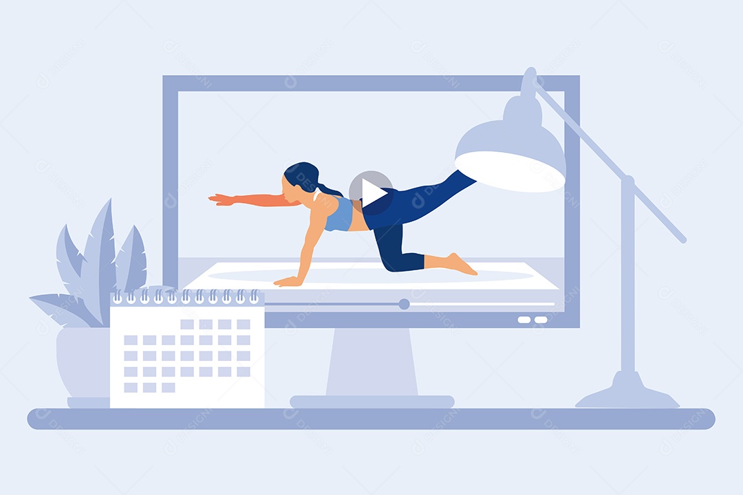 Conceito de Yoga Ilustração Vetor EPS