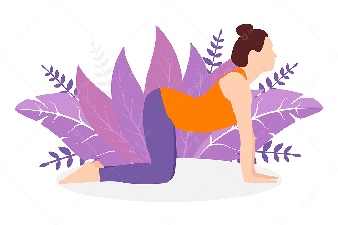 Conceito de Yoga Ilustração Vetor EPS