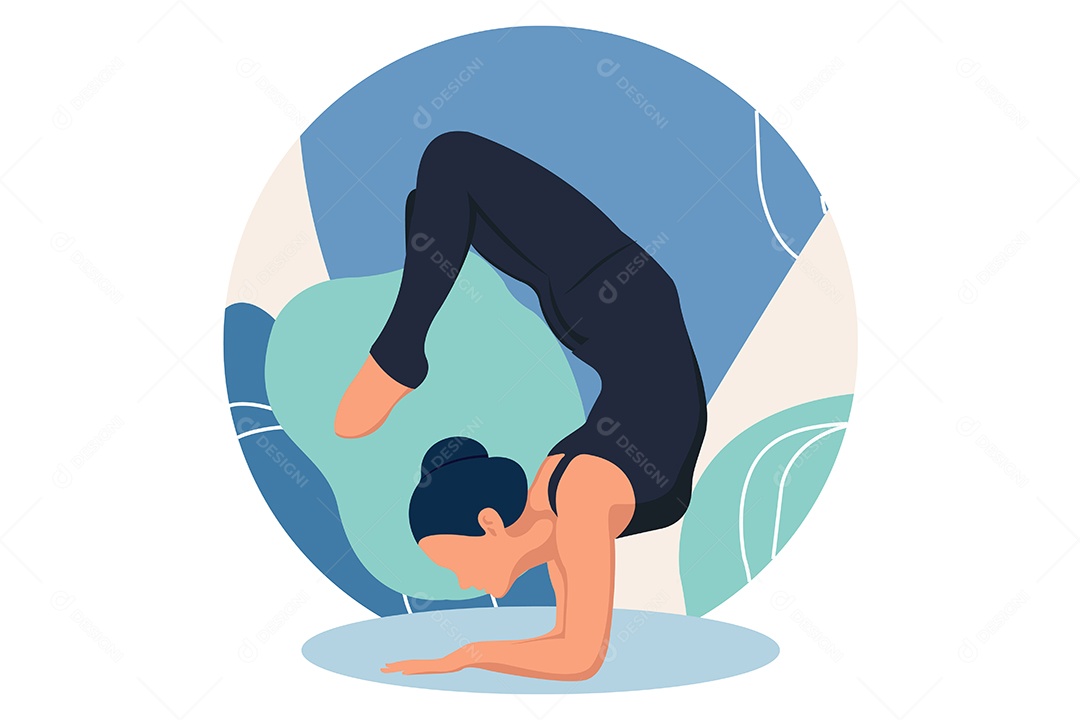 Conceito de Yoga Ilustração Vetor EPS