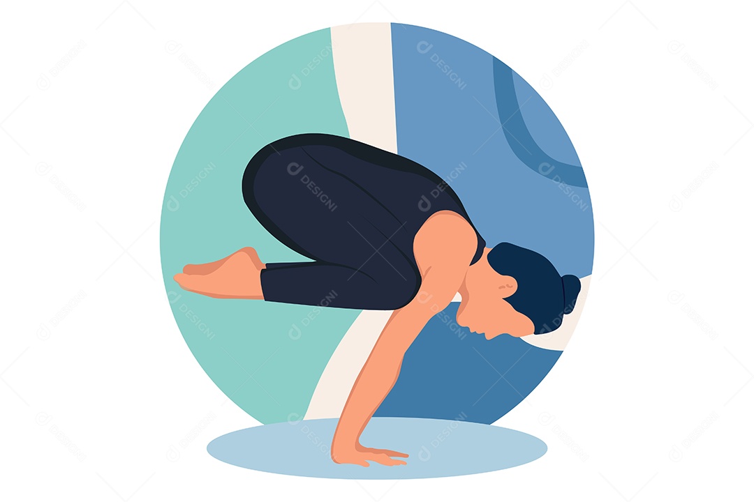 Conceito de Yoga Ilustração Vetor EPS