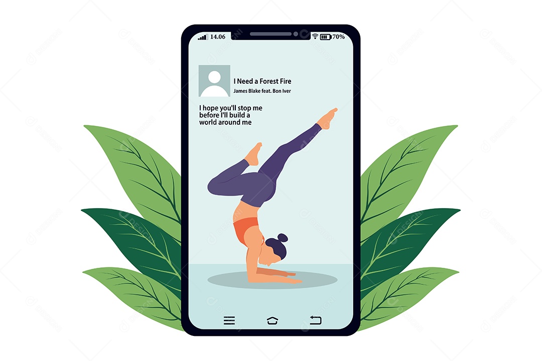 Conceito de Yoga Ilustração Vetor EPS