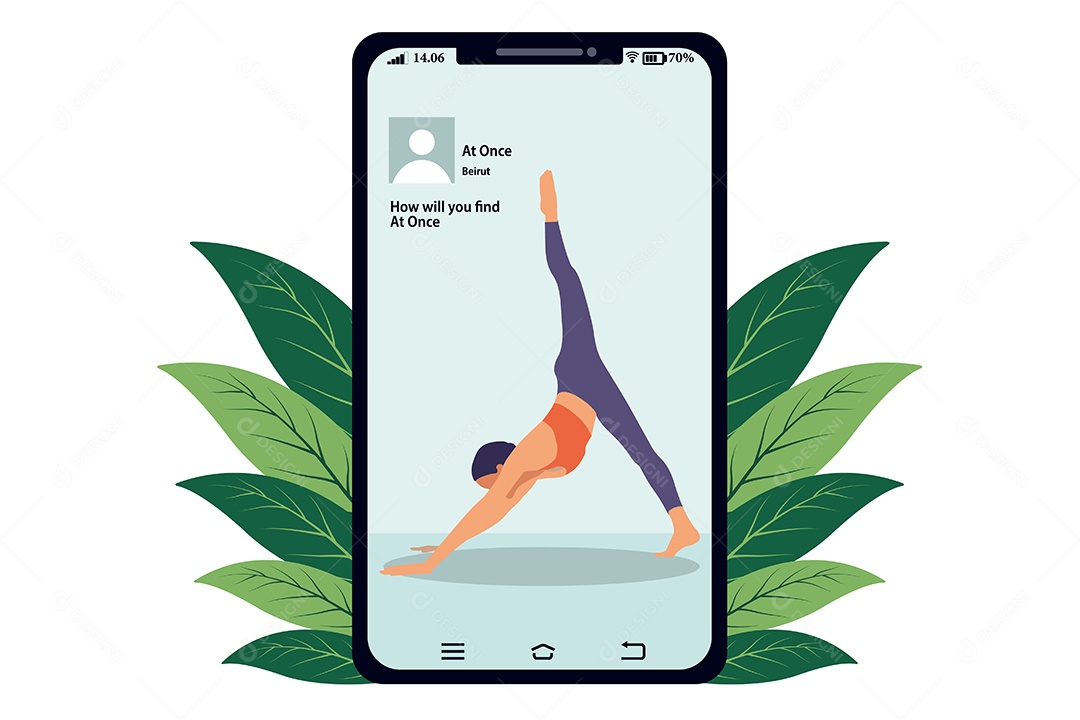 Conceito de Yoga Ilustração Vetor EPS
