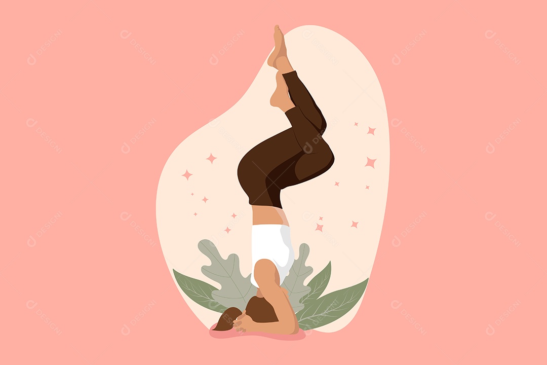 Conceito de Yoga Ilustração Vetor EPS