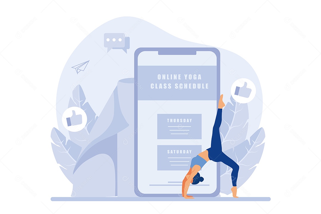 Conceito de Yoga Ilustração Vetor EPS