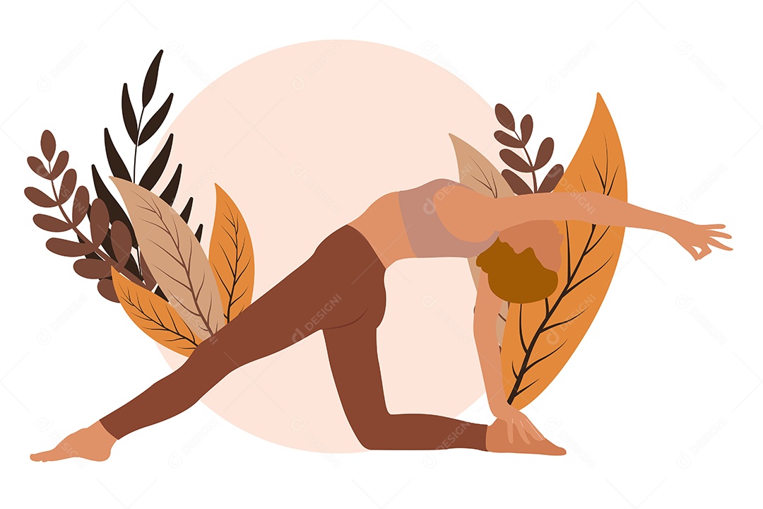 Conceito de Yoga Ilustração Vetor EPS