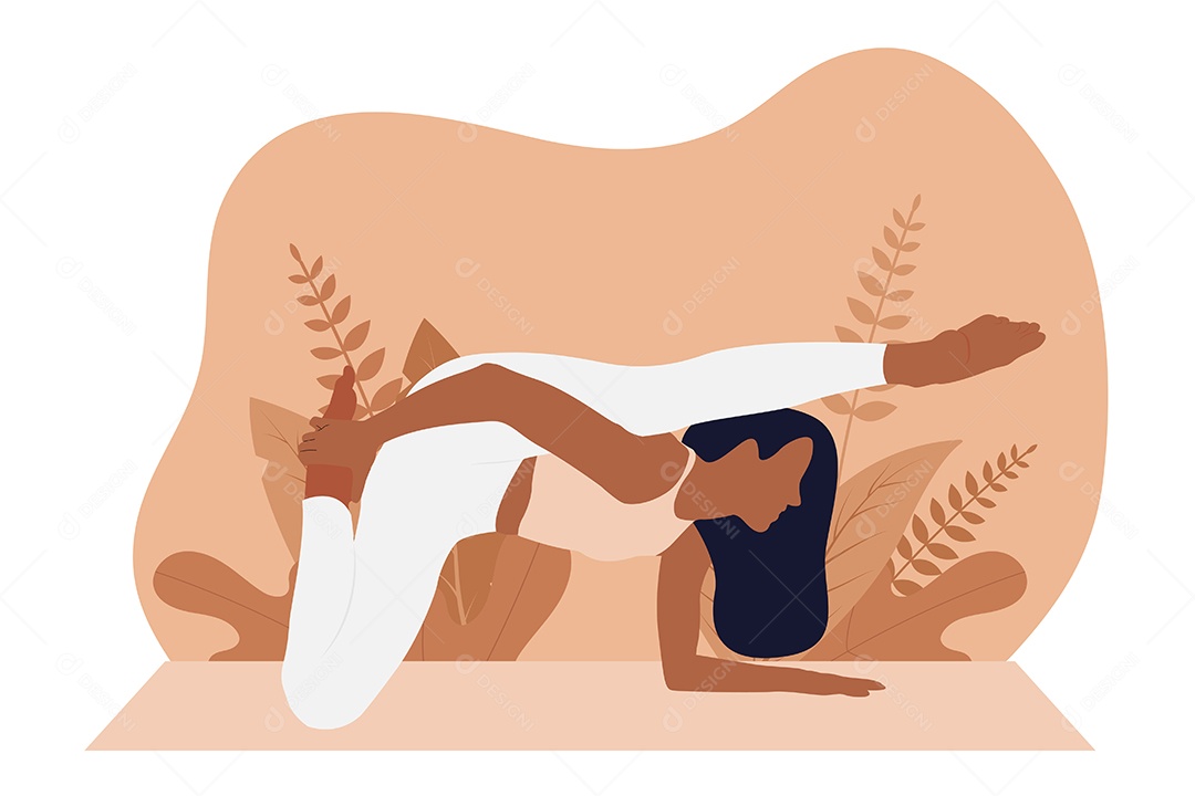 Conceito de Yoga Ilustração Vetor EPS