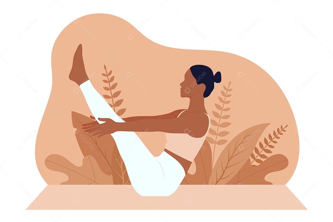 Conceito de Yoga Ilustração Vetor EPS
