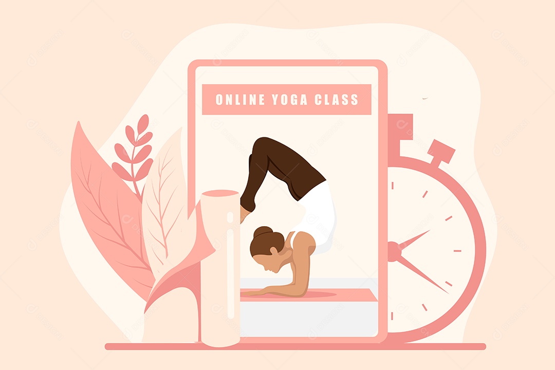 Conceito de Yoga Ilustração Vetor EPS