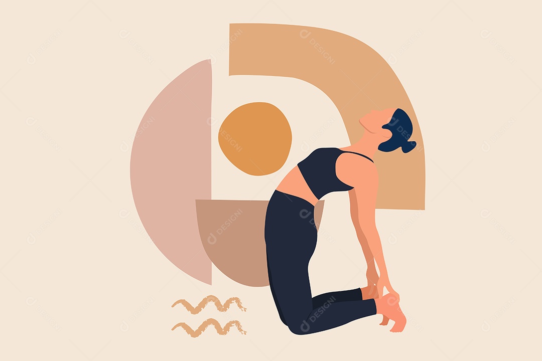 Conceito de Yoga Ilustração Vetor EPS