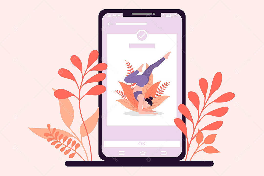 Conceito de Yoga Ilustração Vetor EPS