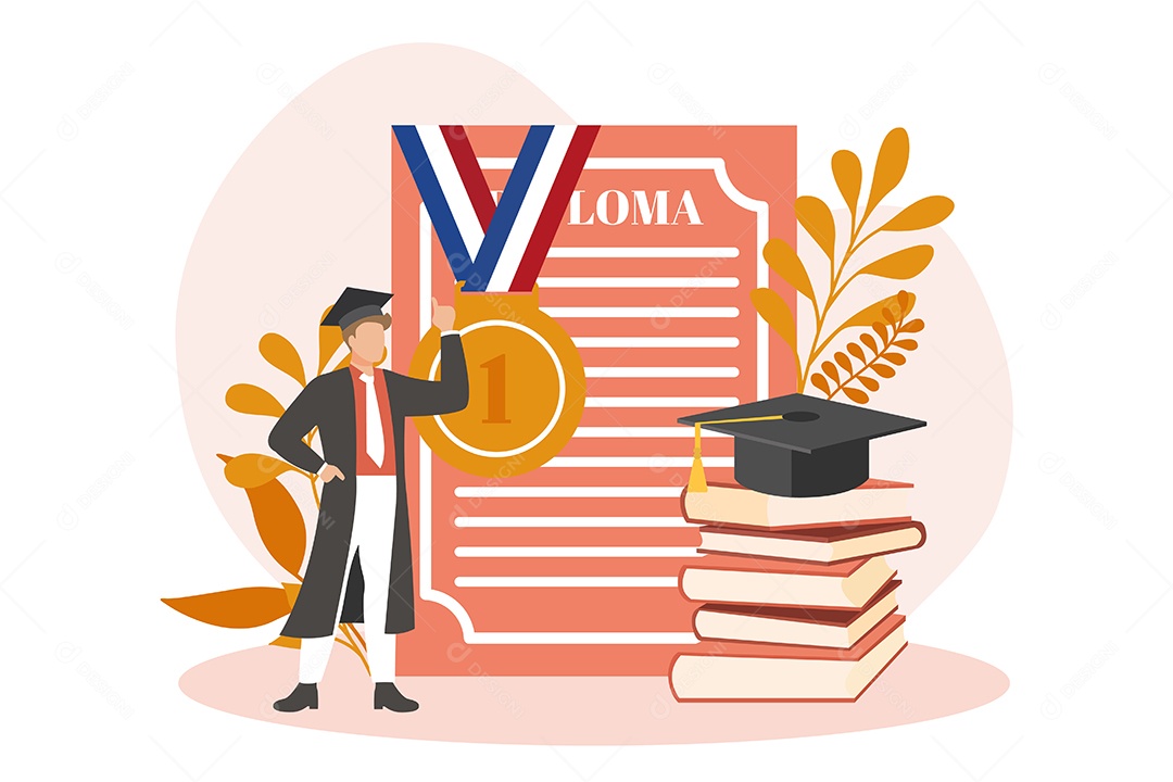 Conceito de Formatura Ilustração Vetor EPS