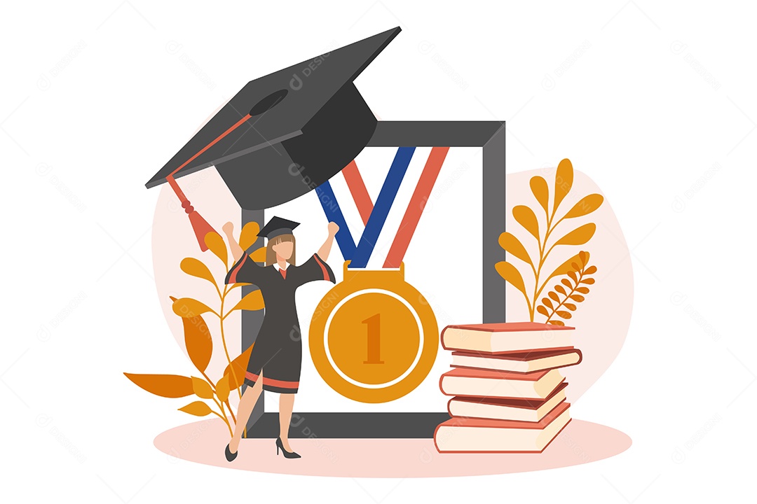 Conceito de Formatura Ilustração Vetor EPS