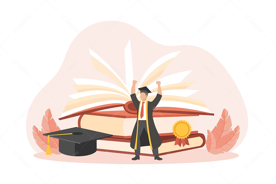 Conceito de Formatura Ilustração Vetor EPS