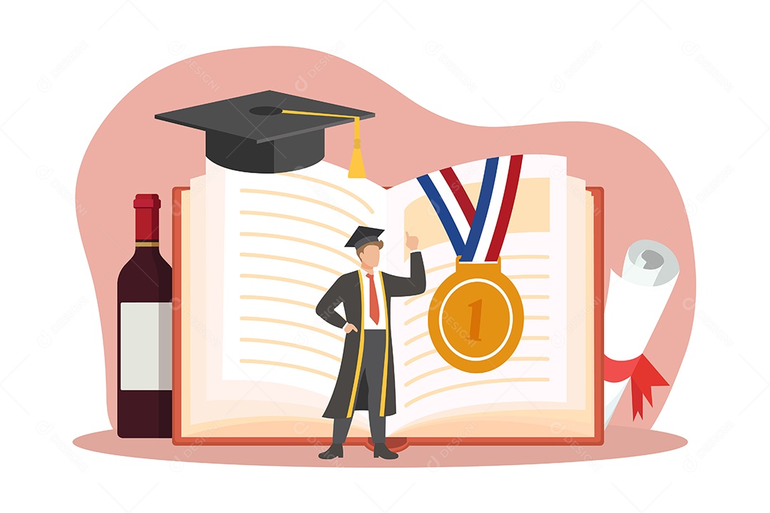 Conceito de Formatura Ilustração Vetor EPS