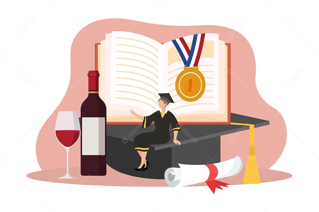 Conceito de Formatura Ilustração Vetor EPS