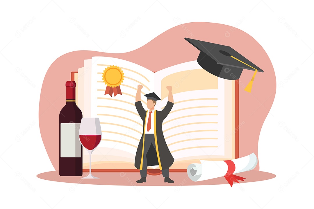 Conceito de Formatura Ilustração Vetor EPS