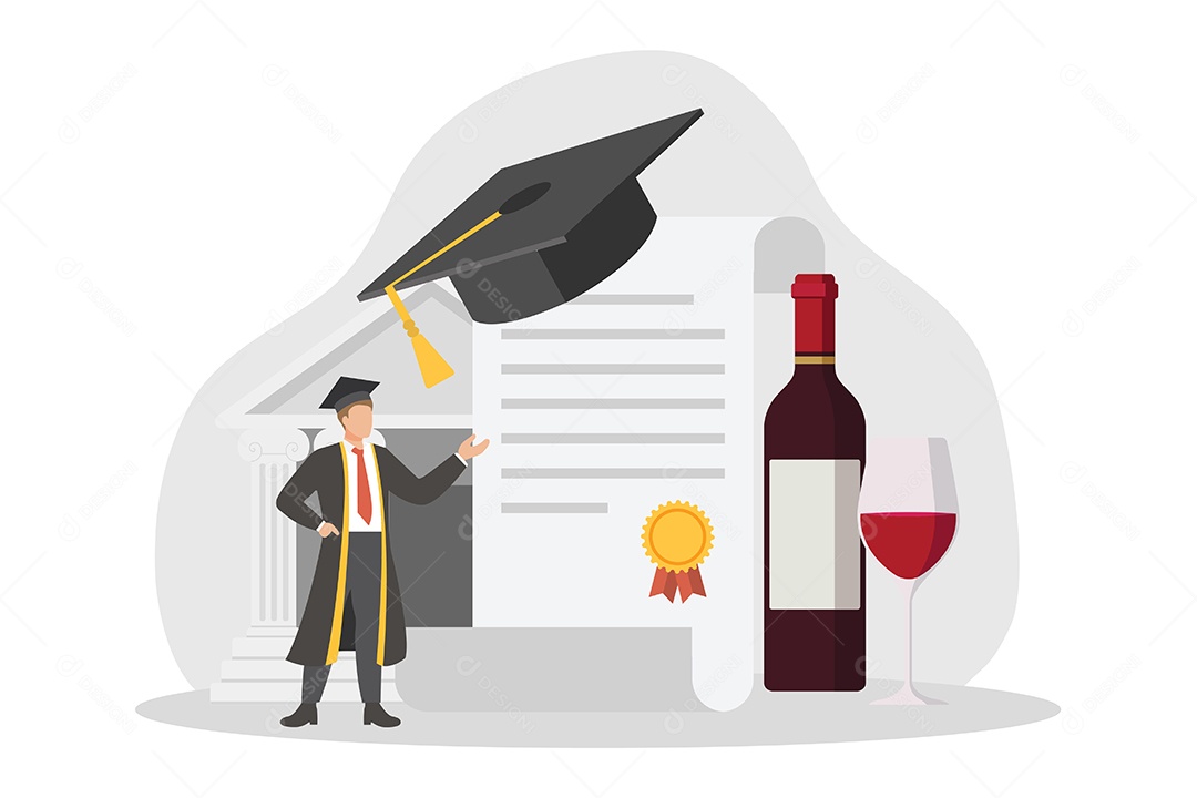 Conceito de Formatura Ilustração Vetor EPS