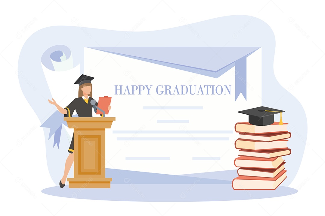 Conceito de Formatura Ilustração Vetor EPS