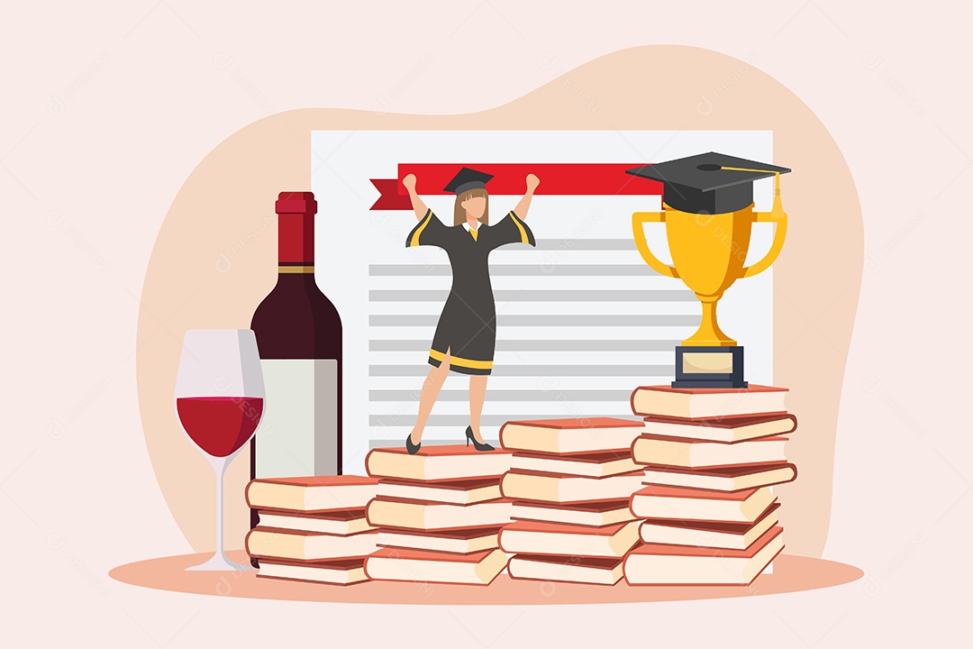 Conceito de Formatura Ilustração Vetor EPS