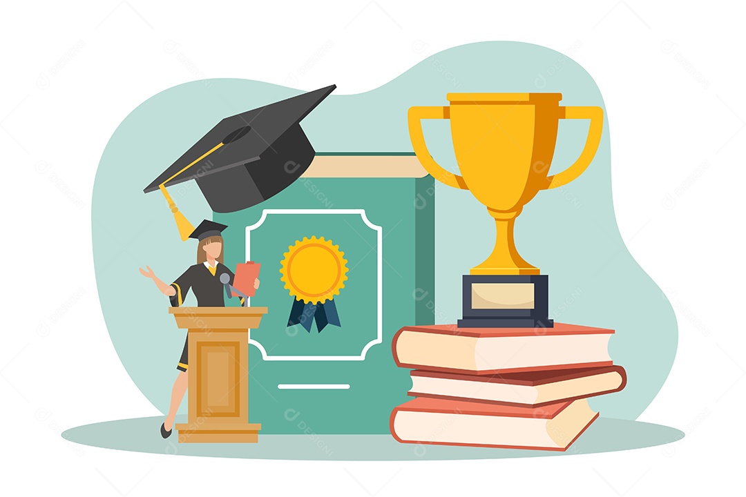 Conceito de Formatura Ilustração Vetor EPS