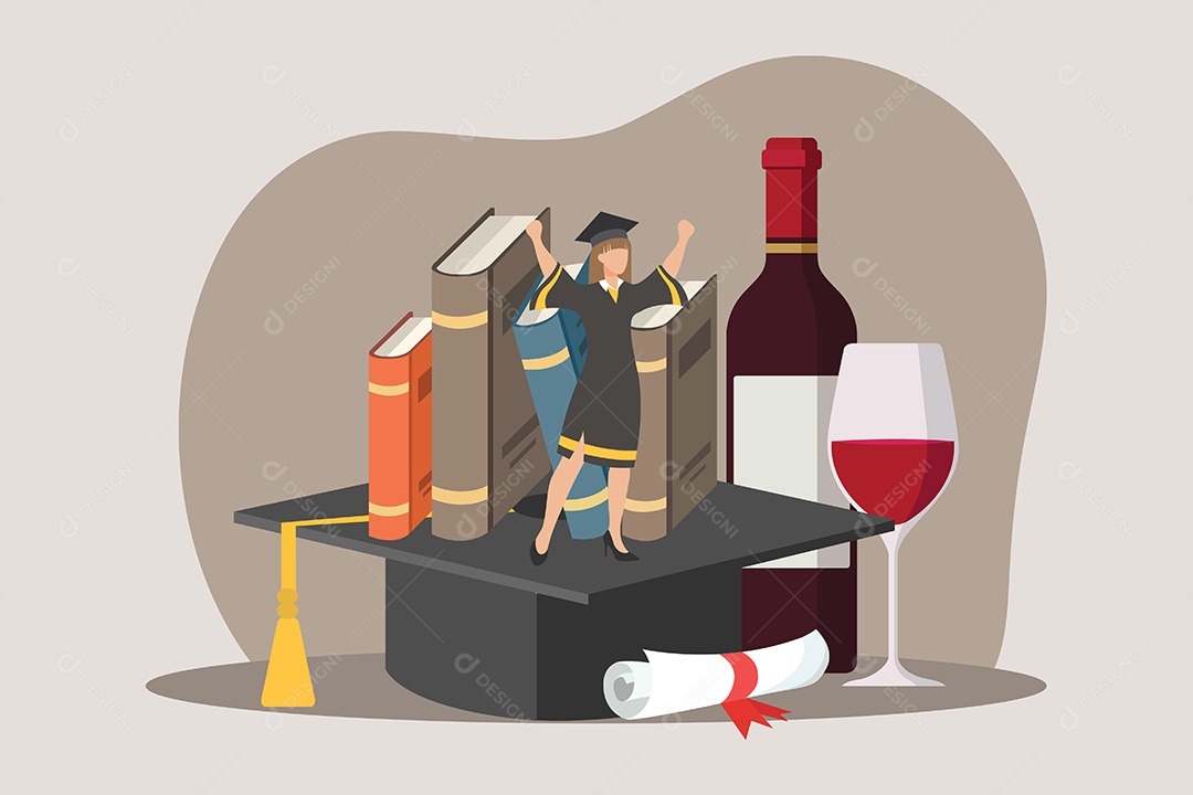 Conceito de Formatura Ilustração Vetor EPS