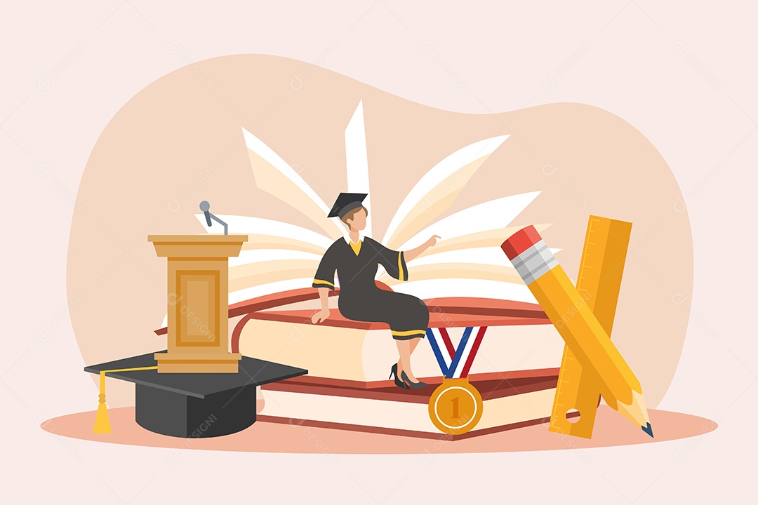 Conceito de Formatura Ilustração Vetor EPS