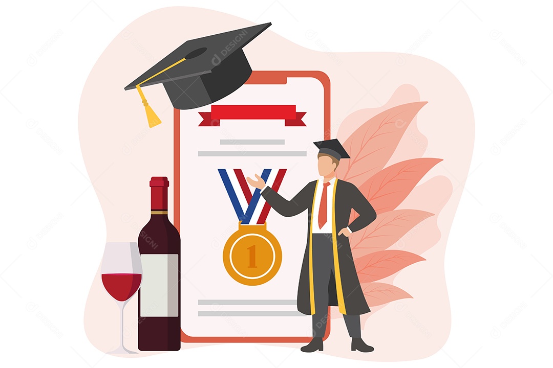 Conceito de Formatura Ilustração Vetor EPS