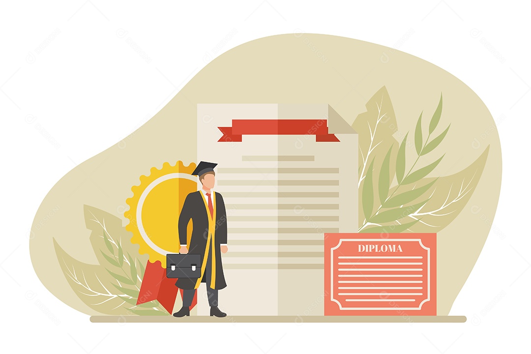 Conceito de Formatura Ilustração Vetor EPS