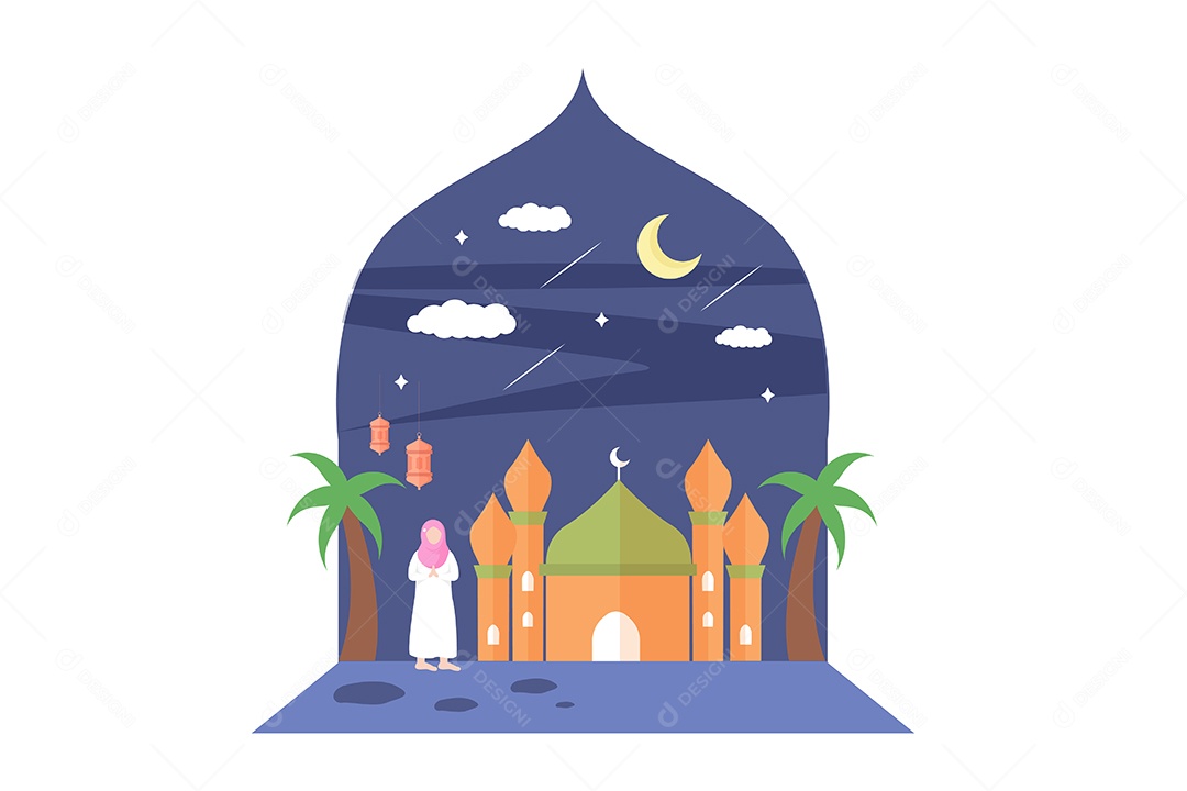 Conceito de Ilustração do Ramadan Vetor EPS
