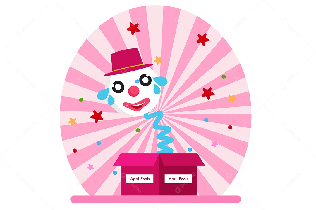 Conceito do Dia da Mentira 01 de Abril Ilustração Vetor EPS