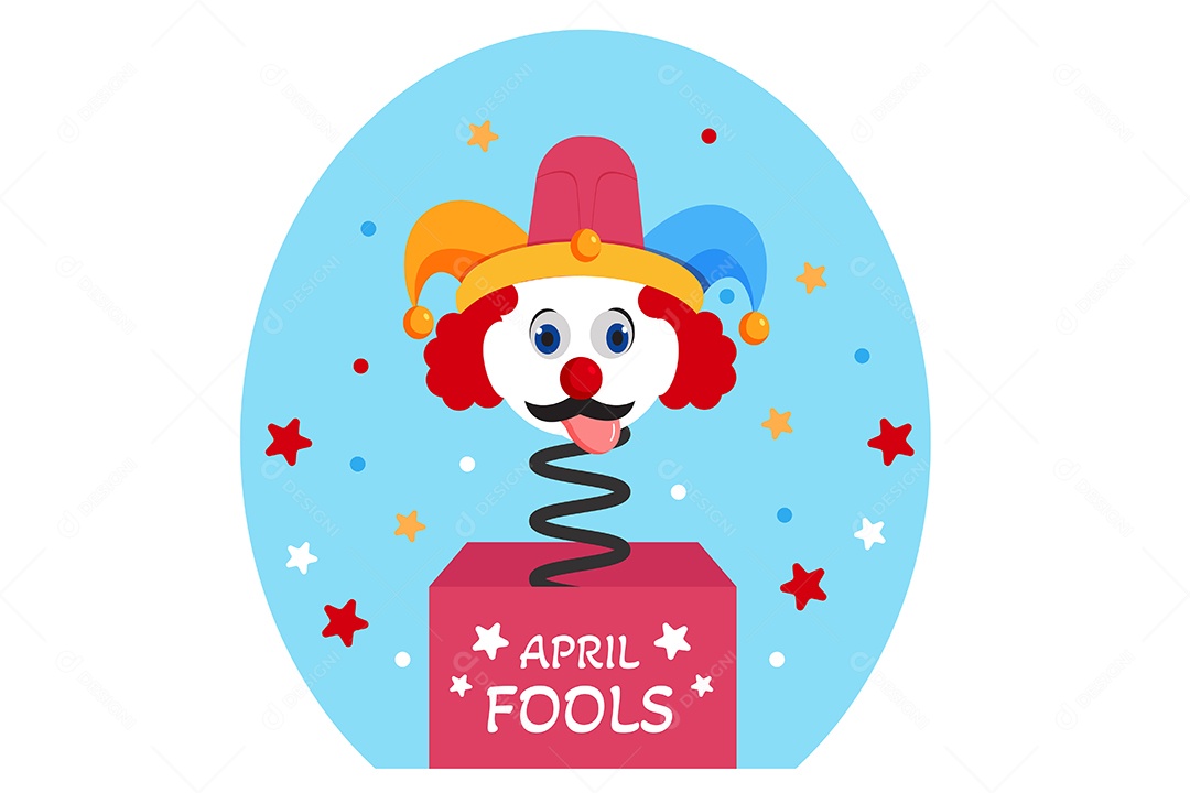 Conceito do Dia da Mentira 01 de Abril Ilustração Vetor EPS