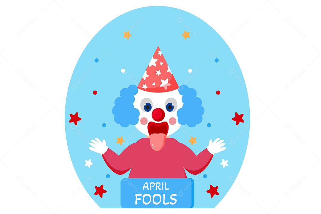 Conceito do Dia da Mentira 01 de Abril Ilustração Vetor EPS