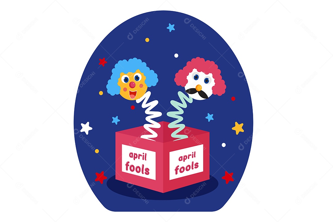 Conceito do Dia da Mentira 01 de Abril Ilustração Vetor EPS