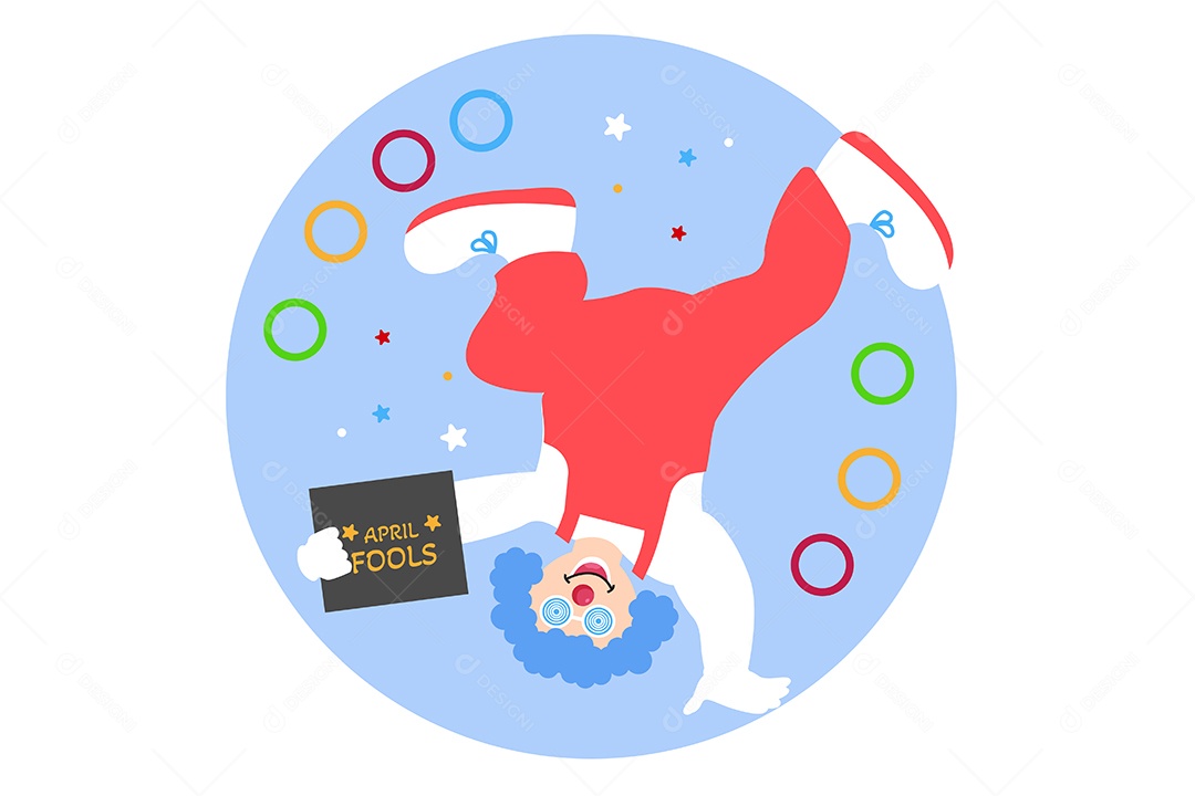 Conceito do Dia da Mentira 01 de Abril Ilustração Vetor EPS